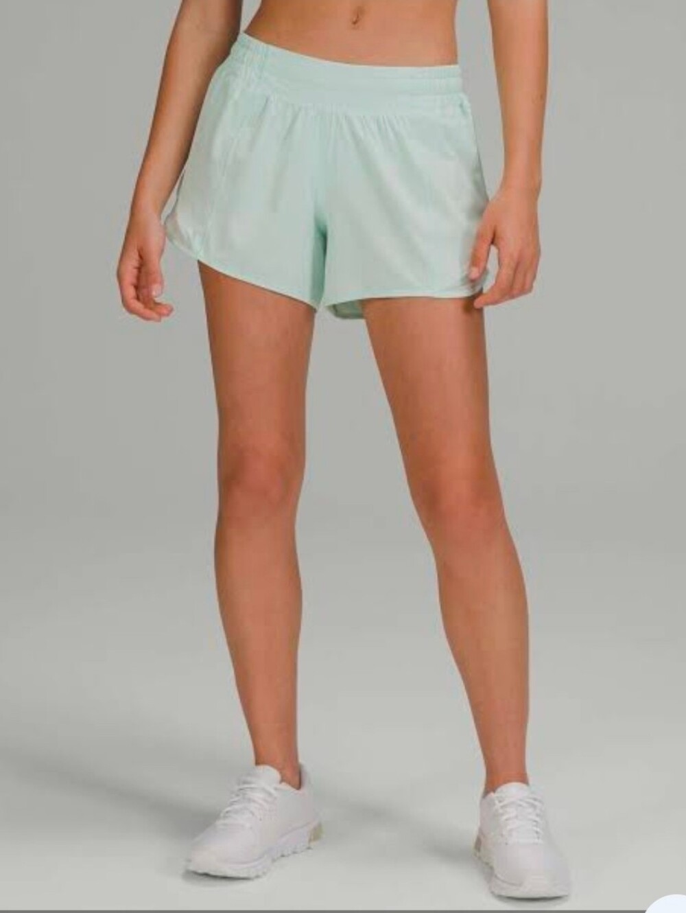 lululemon Hotty Hot Mint Green Run Shorts Size 6